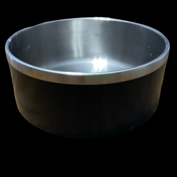 Navy Blue Double Walled Stainless Steel Pet Bowl - Picture 1 of 3
